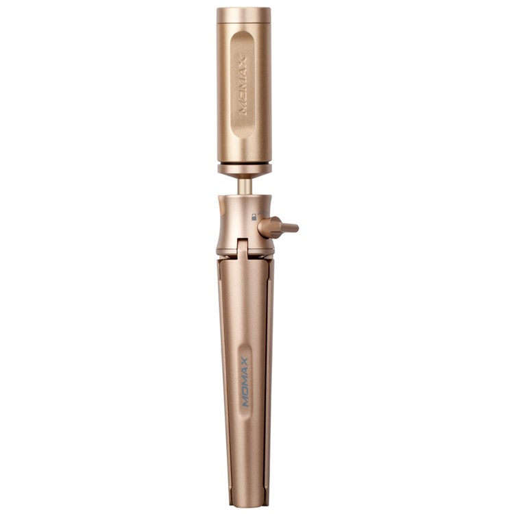 MOMAX Tripod Pro Rotary Tripod + Phone Holder for Smartphones / DSLR Camera - Champagne Gold Color-5