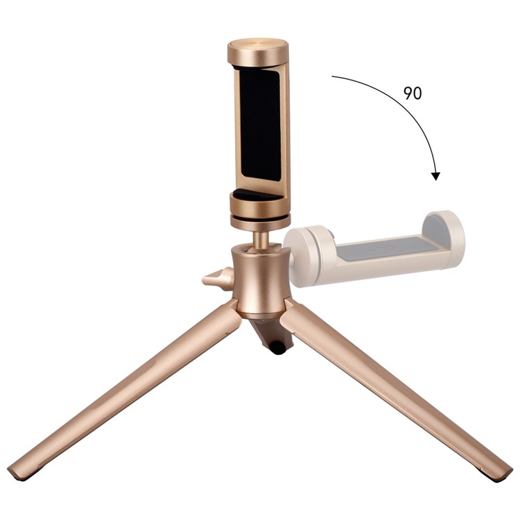 MOMAX Tripod Pro Rotary Tripod + Phone Holder for Smartphones / DSLR Camera - Champagne Gold Color-7