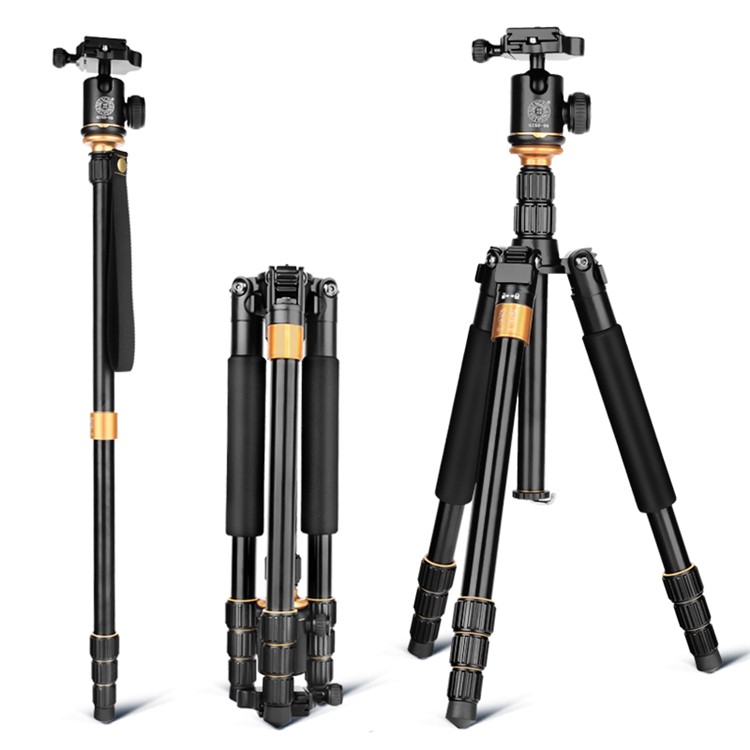 QZSD Q999S Foldable Aluminum Alloy Camera Tripod Monopod with Ballhead for SLR Camera Canon Nikon Pentax Sony-1