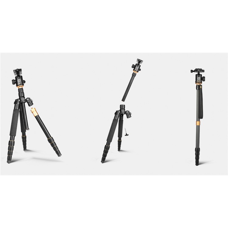 QZSD Q999S Foldable Aluminum Alloy Camera Tripod Monopod with Ballhead for SLR Camera Canon Nikon Pentax Sony-10