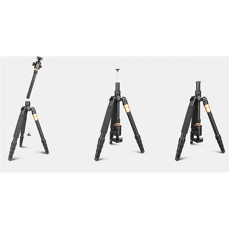 QZSD Q999S Foldable Aluminum Alloy Camera Tripod Monopod with Ballhead for SLR Camera Canon Nikon Pentax Sony-12