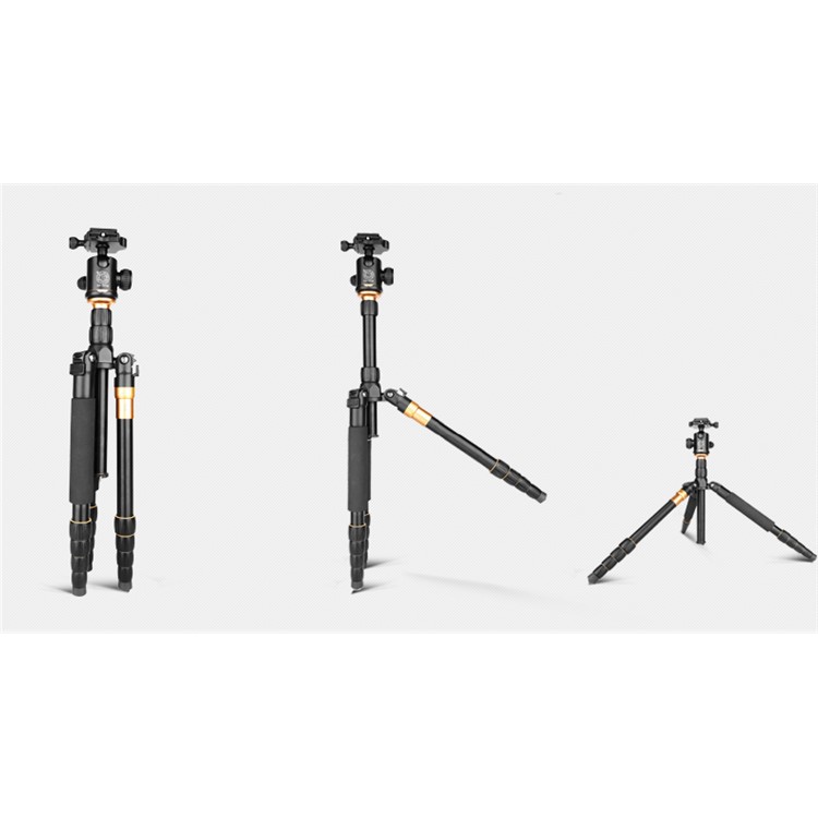QZSD Q999S Foldable Aluminum Alloy Camera Tripod Monopod with Ballhead for SLR Camera Canon Nikon Pentax Sony-14