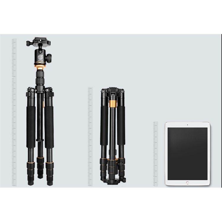 QZSD Q999S Foldable Aluminum Alloy Camera Tripod Monopod with Ballhead for SLR Camera Canon Nikon Pentax Sony-7