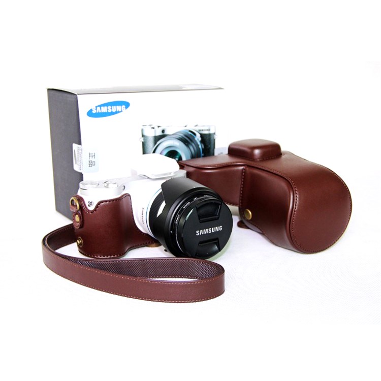

Protective Leather Case Camera Holder for Samsung NX300 Smart Wi-Fi Digital Camera - Brown