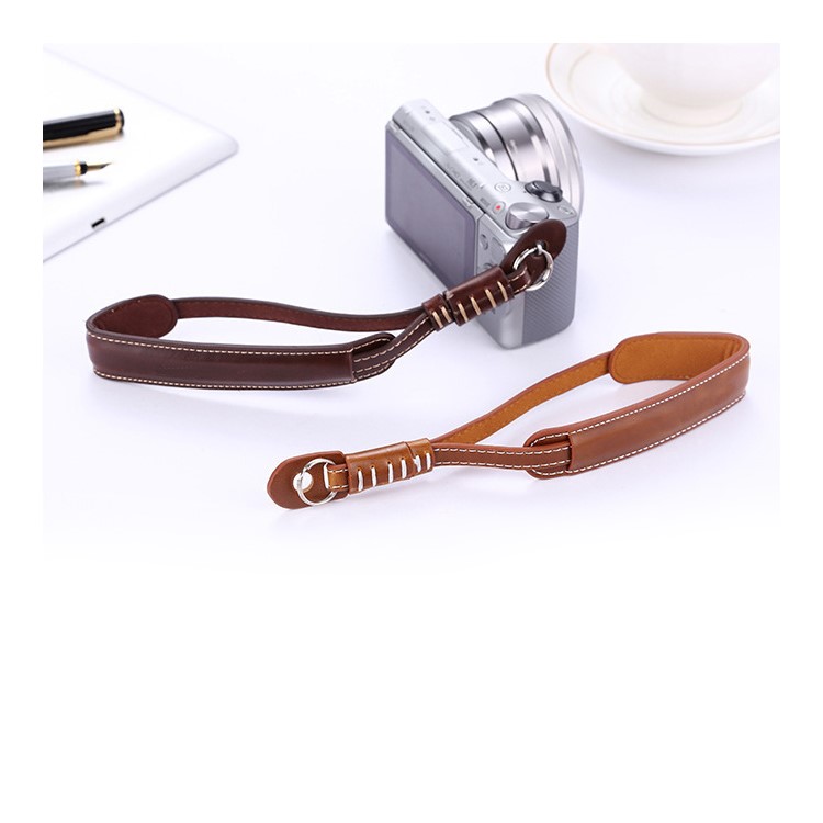 Universal PU Leather Hand Grip Wrist Strap for Canon Nikon Sony etc. DSLR Camera - Random-2