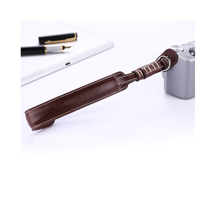 Universal PU Leather Hand Grip Wrist Strap for Canon Nikon Sony etc. DSLR Camera - Random-4