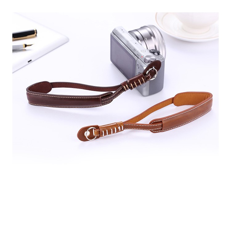 Universal PU Leather Hand Grip Wrist Strap for Canon Nikon Sony etc. DSLR Camera - Random-5
