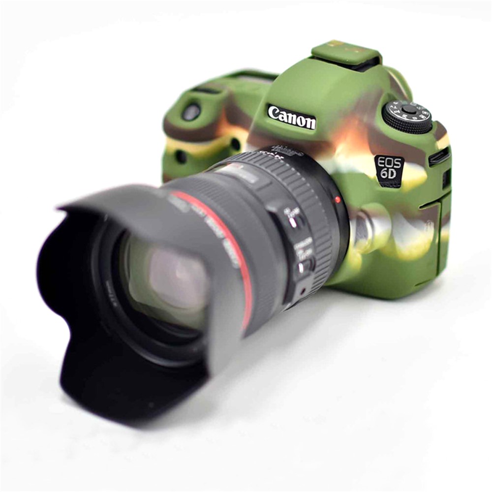 Soft Silicone Camera Protective Cover for Canon EOS 6D DSLR Camera - Camouflage-3