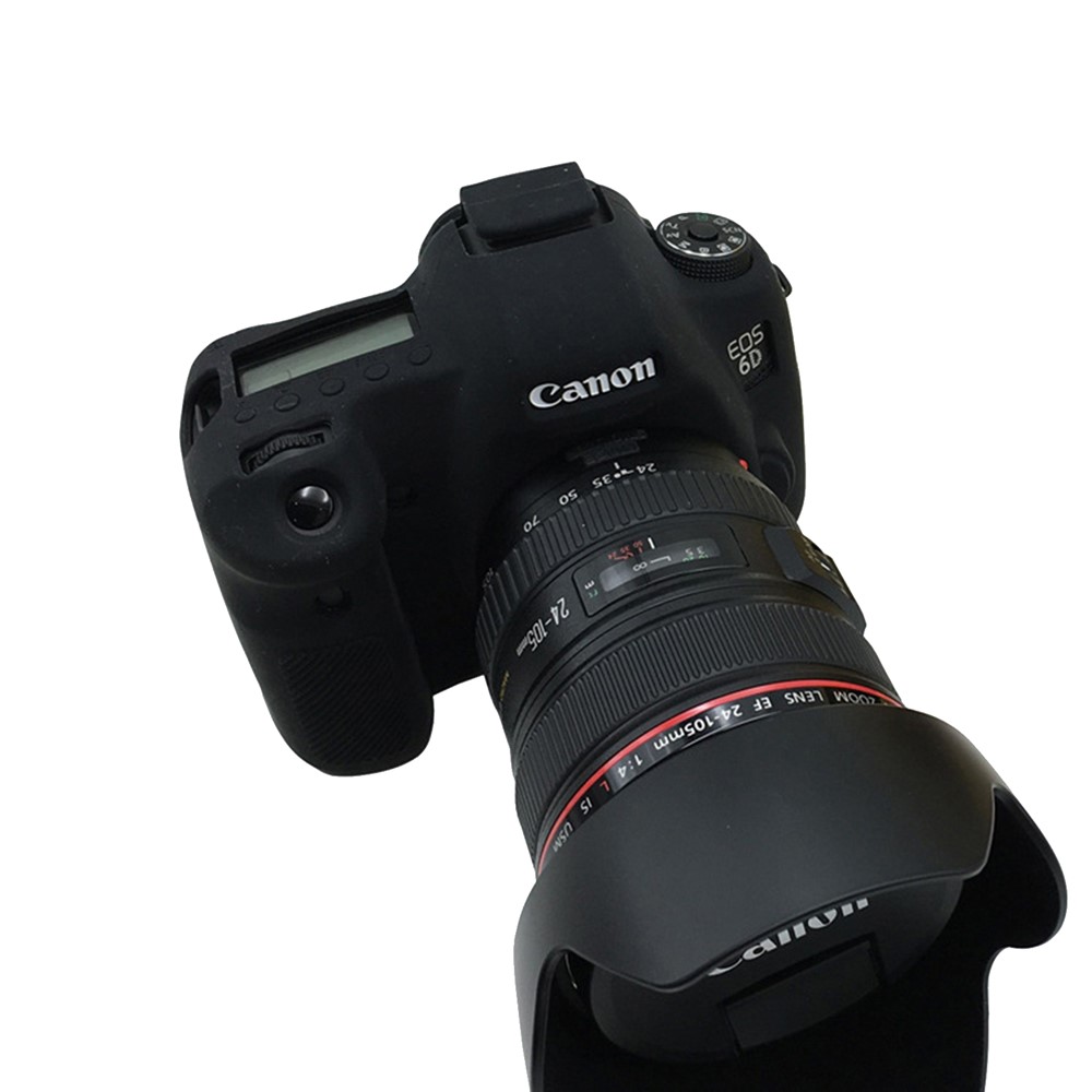 Soft Silicone Camera Protective Case for Canon EOS 6D DSLR Camera - Black-5