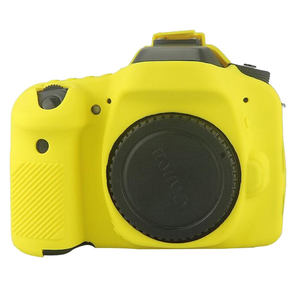 Soft Silicone Protective Cover Holder Case for Canon EOS 6D DSLR Camera - Yellow-1