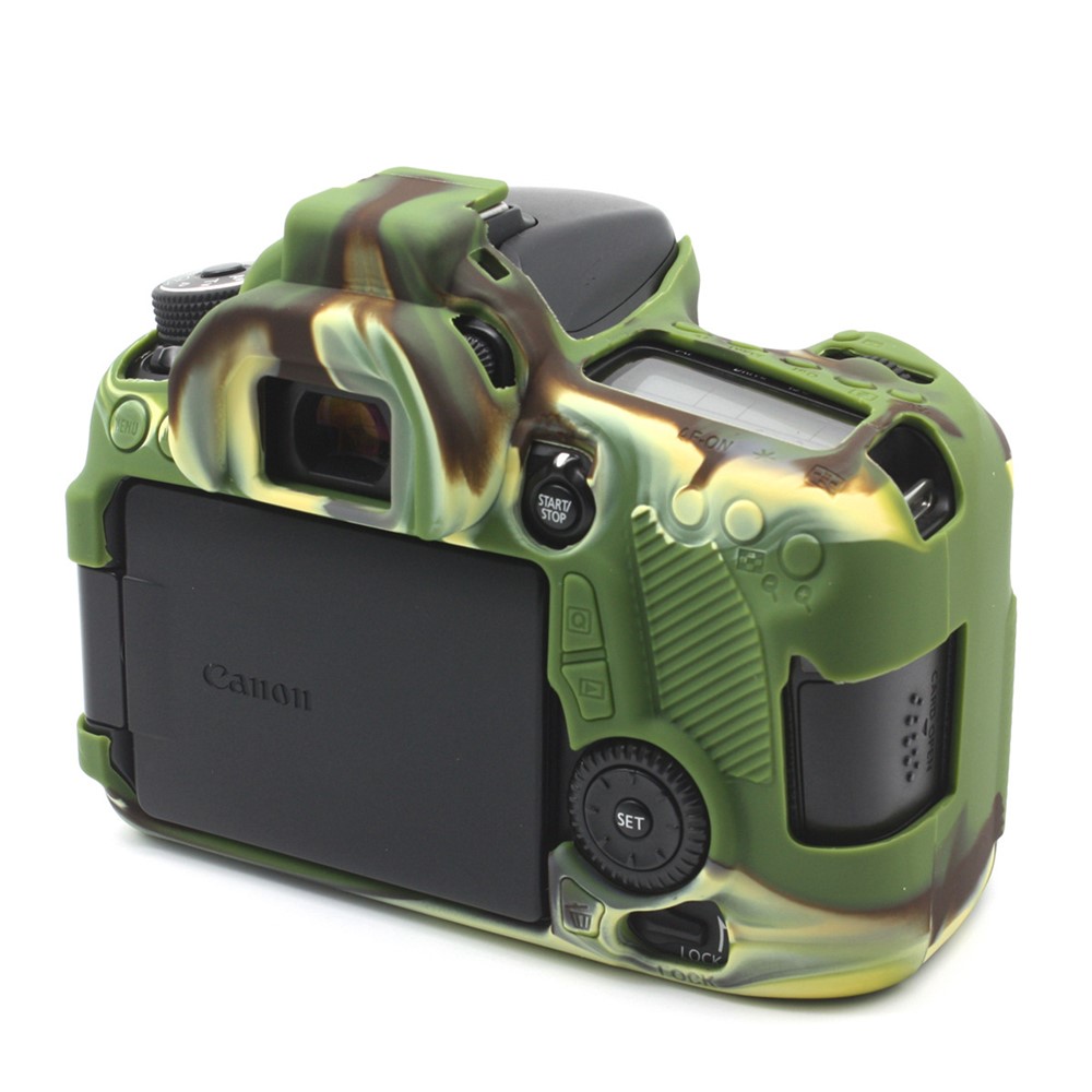 Para Canon EOS 70D Silicone Protective Camera Cuerpo de Carcasa de la Funda - Camuflaje