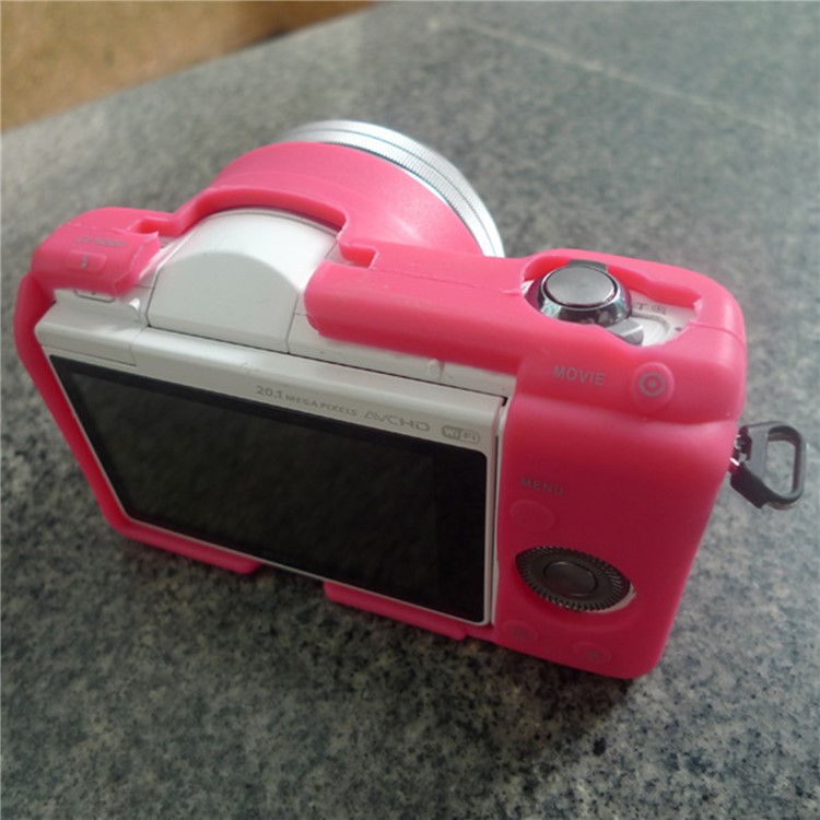 Flexible Silicone Protective Camera Case for Sony A5100 ILCE-5000 - Rose-4