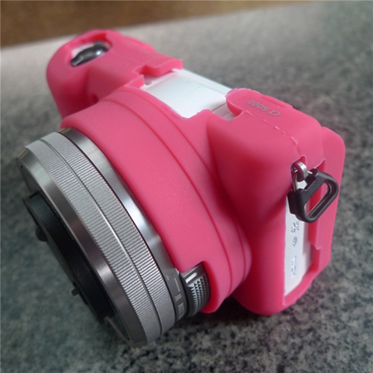 Flexible Silicone Protective Camera Case for Sony A5100 ILCE-5000 - Rose-5