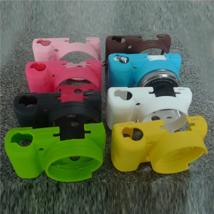 Flexible Silicone Protective Camera Case for Sony A5100 ILCE-5000 - Rose-7