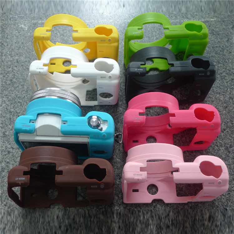 Flexible Silicone Protective Camera Case for Sony A5100 ILCE-5000 - Rose-8
