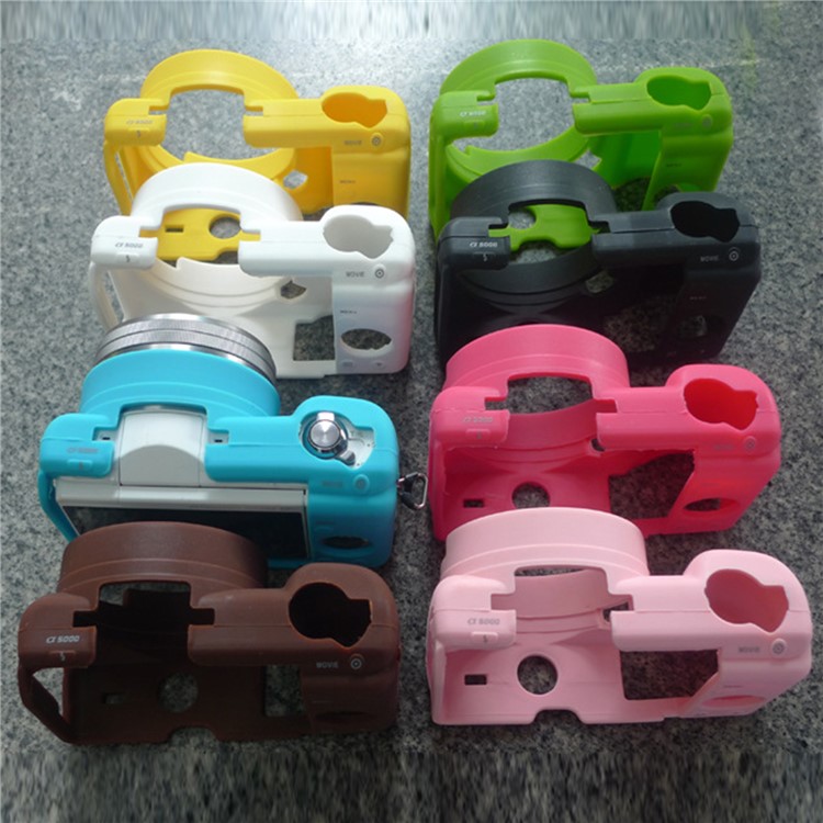 Flexible Silicone Protective Camera Case for Sony A5100 ILCE-5000 - Rose-9