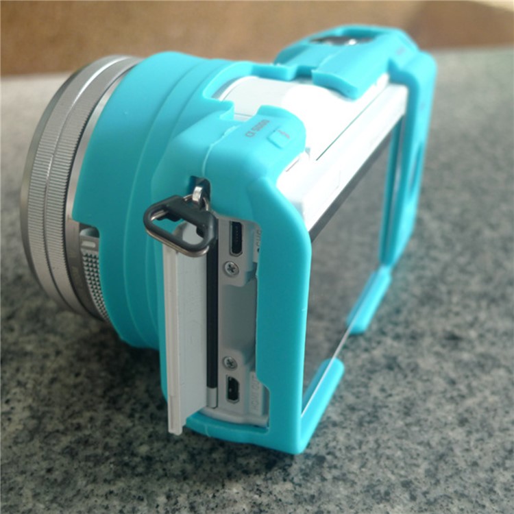 Flexible Silicone Protective Camera Cover for Sony A5100 ILCE-5000 - Blue-6