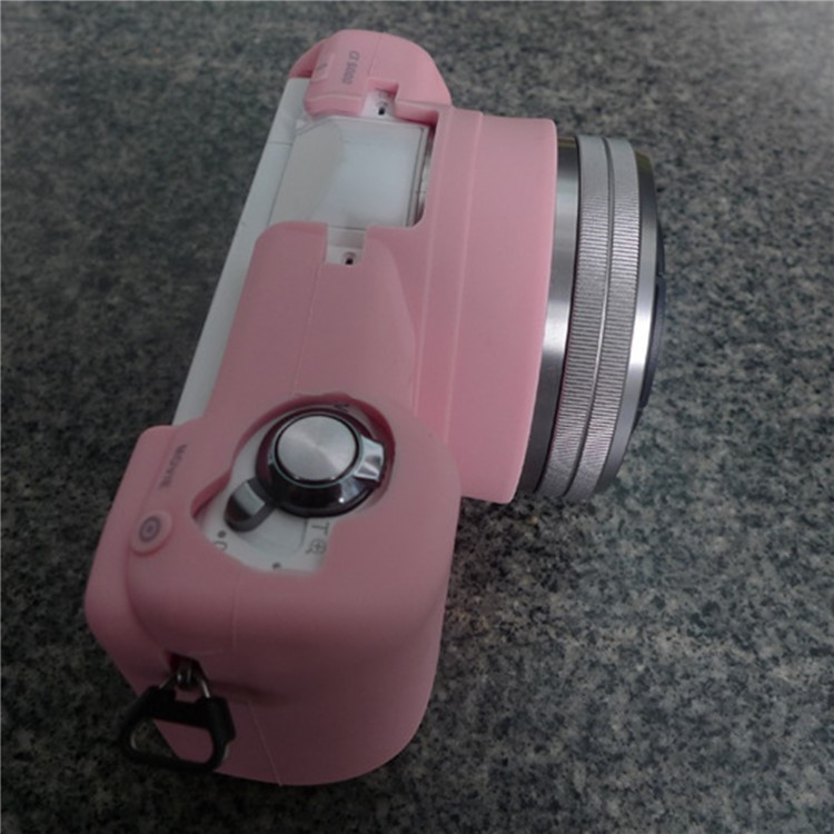 Silicone Case Soft Protective Skin Cover for Sony A5100 ILCE-5000 - Pink-3