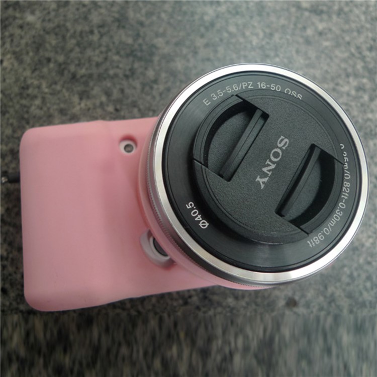 Silicone Case Soft Protective Skin Cover for Sony A5100 ILCE-5000 - Pink-4