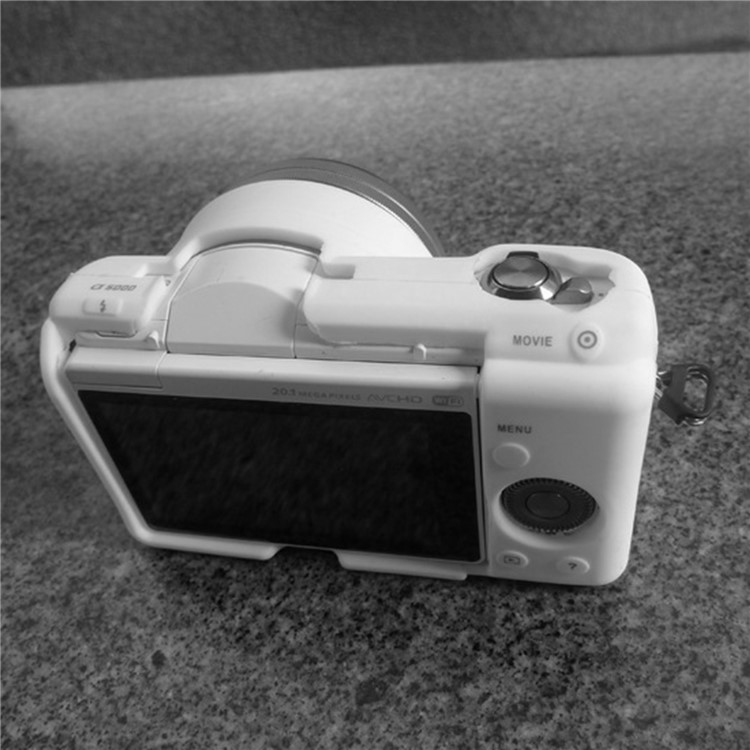 Soft Silicone Camera Protective Cover Shell for Sony A5100 ILCE-5000 - White-5