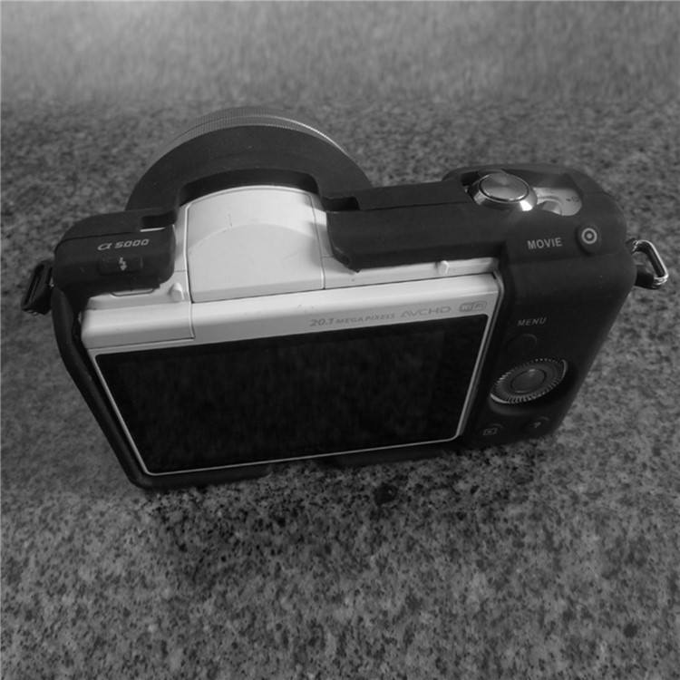 Silicone Skin Soft Protective Camera Case for Sony A5100 ILCE-5000 - Black-2
