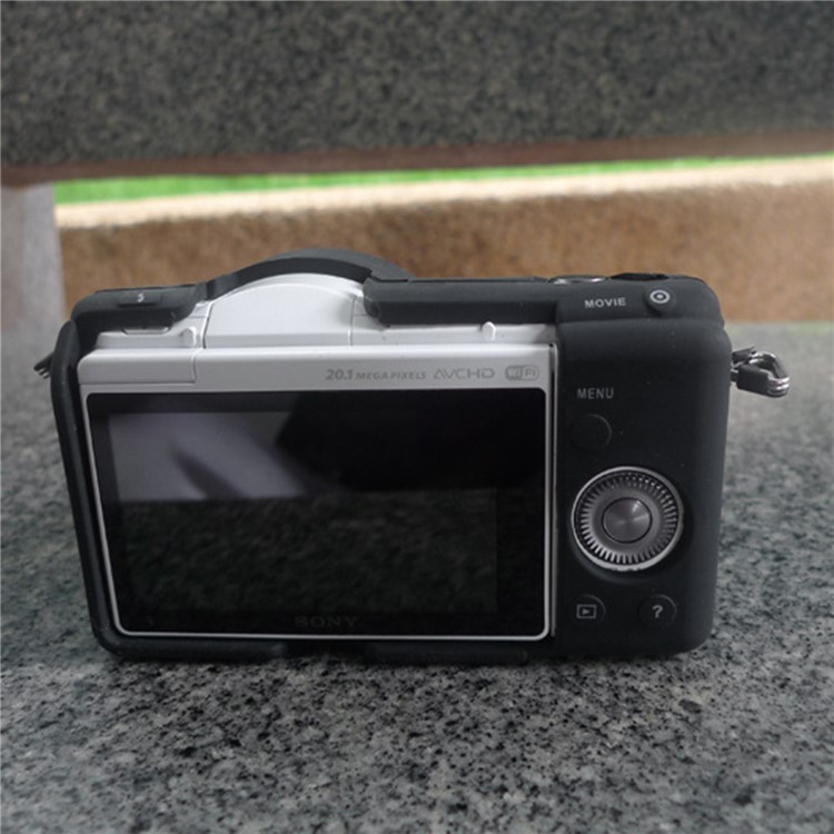 Silicone Skin Soft Protective Camera Case for Sony A5100 ILCE-5000 - Black-3