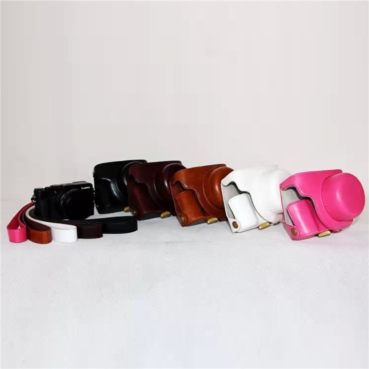 PU Leather Camera Bag Protective Case Cover for Panasonic LX100 - Rose-10