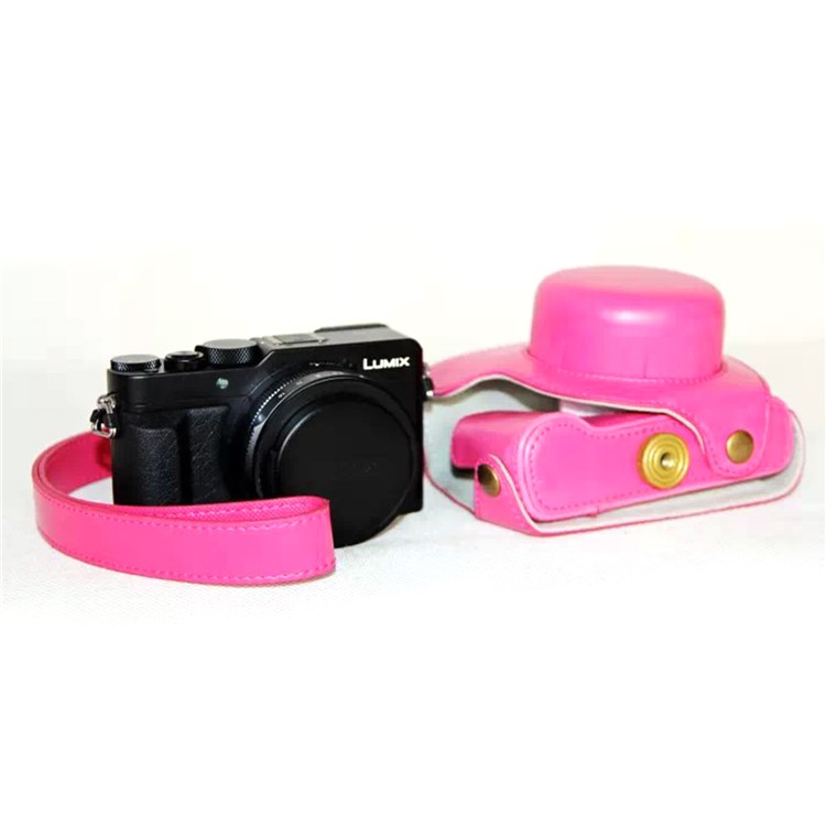 PU Leather Camera Bag Protective Case Cover for Panasonic LX100 - Rose-3