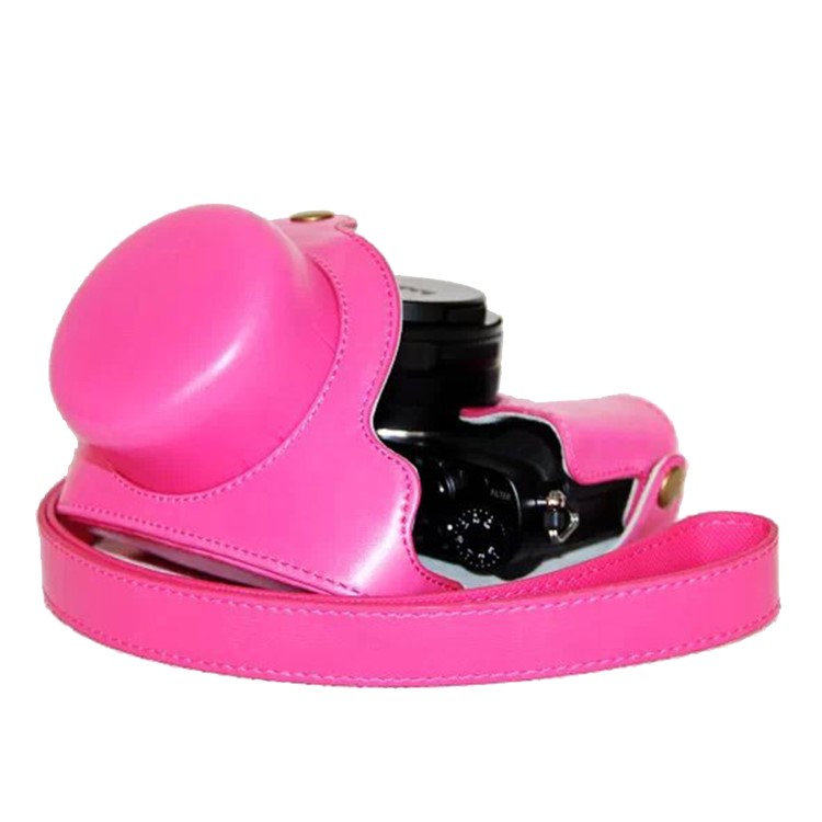 PU Leather Camera Bag Protective Case Cover for Panasonic LX100 - Rose-6