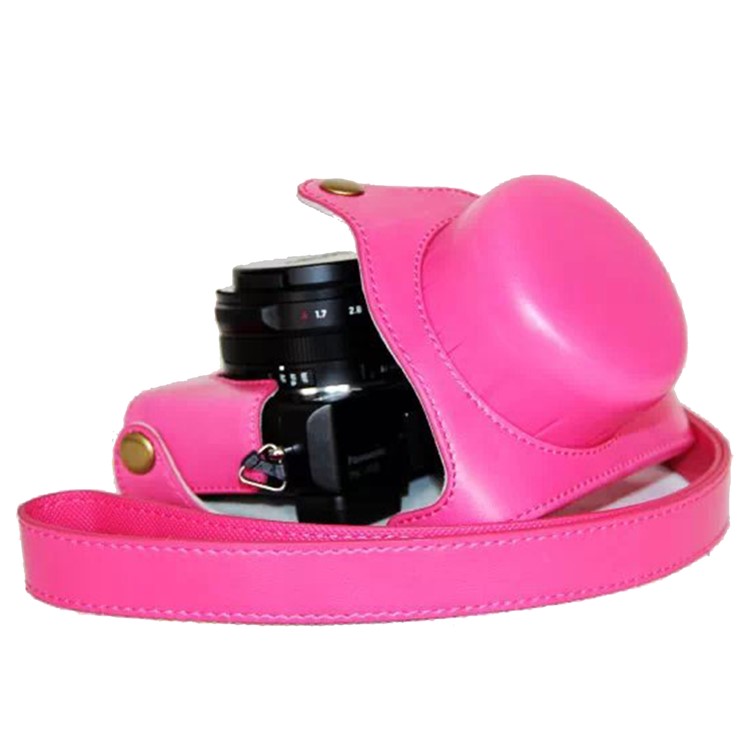 PU Leather Camera Bag Protective Case Cover for Panasonic LX100 - Rose-8