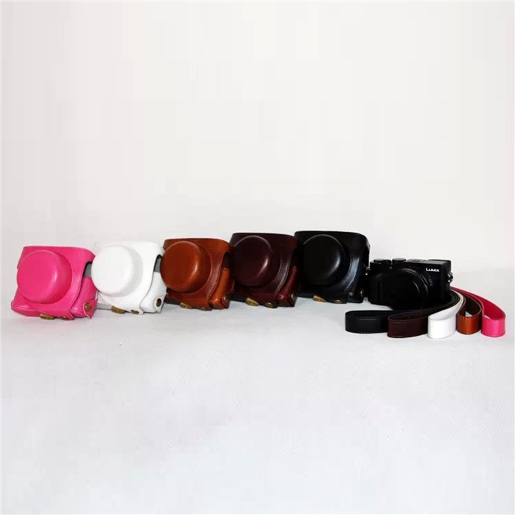PU Leather Camera Bag Protective Case Cover for Panasonic LX100 - Rose-9