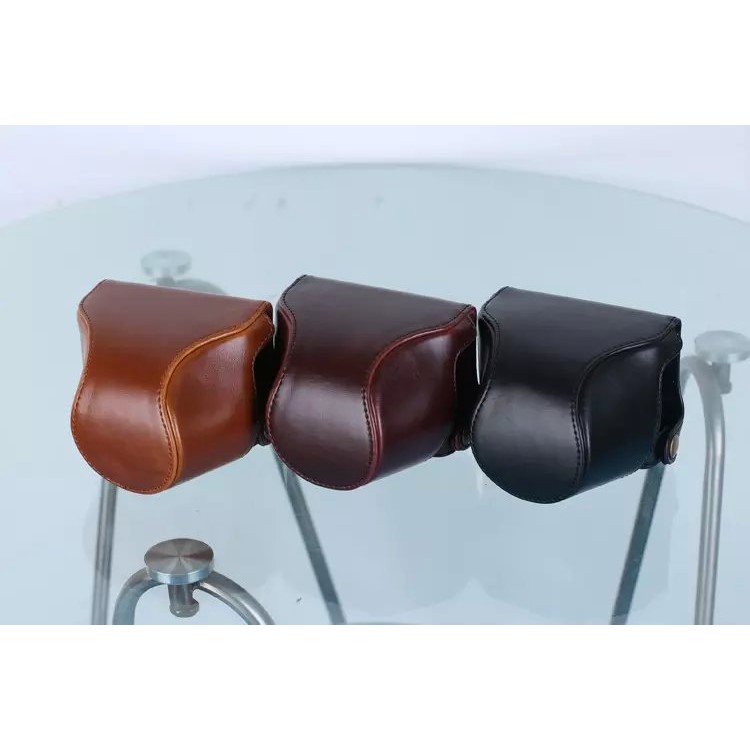 Protective Leather Camera Case with Shoulder Strap for Nikon J5 with 10-30mm Lens (Taiwan Version) - Black-8