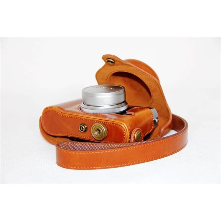 For Fujifilm X30 Protective PU Leather Camera Bag Cover with Shoulder Strap - Brown-5