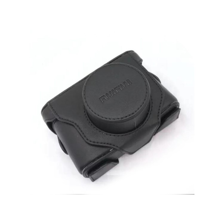 PU Leather Camera Protective Case Bag + Strap for Fuji X10/X20 Digital Camera - Black-1