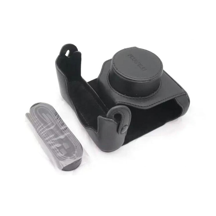 PU Leather Camera Protective Case Bag + Strap for Fuji X10/X20 Digital Camera - Black-2