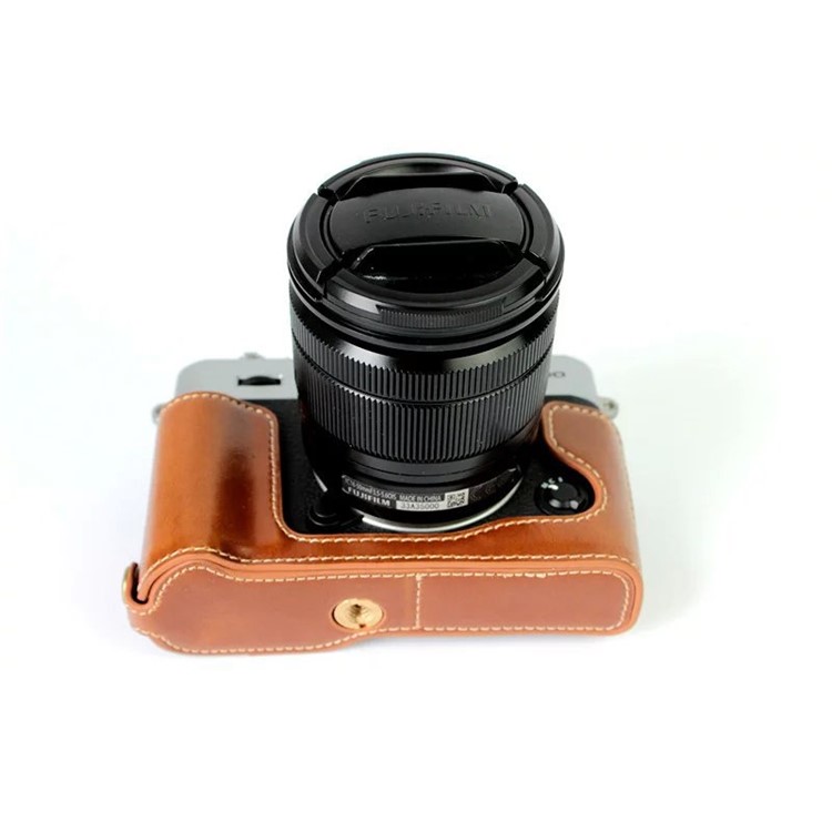 Protective PU Leather Camera Case Bag with Hollow Pad for Fujifilm XT10 / X-T10 - Brown-2