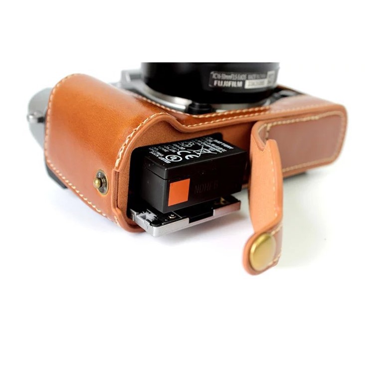 Protective PU Leather Camera Case Bag with Hollow Pad for Fujifilm XT10 / X-T10 - Brown-3