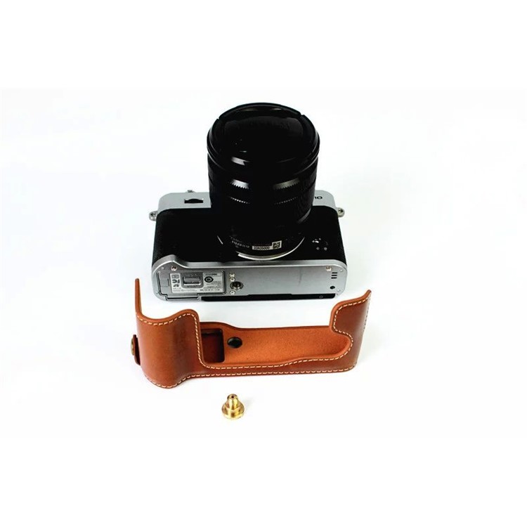 Protective PU Leather Camera Case Bag with Hollow Pad for Fujifilm XT10 / X-T10 - Brown-4