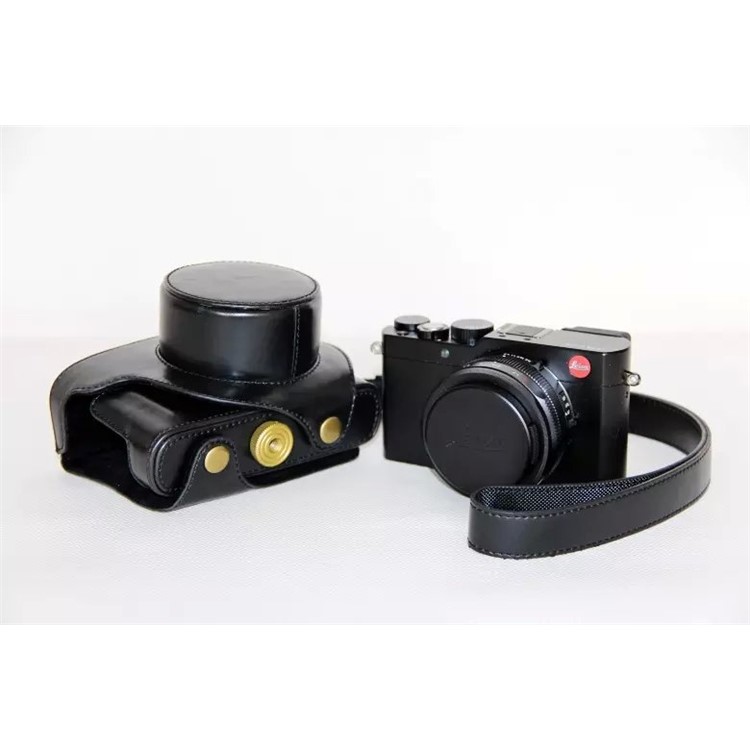 PU Leather Protective Camera Case + Strap for Leica D-LUX (Typ 109) Digital Camera - Black-2