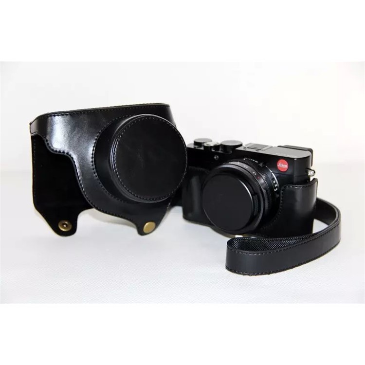 PU Leather Protective Camera Case + Strap for Leica D-LUX (Typ 109) Digital Camera - Black-3