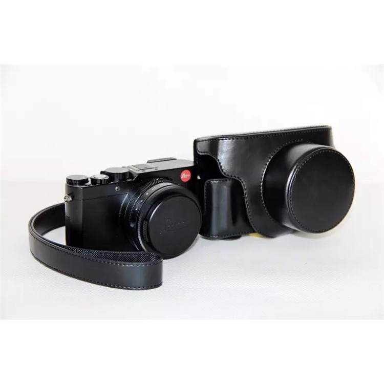 PU Leather Protective Camera Case + Strap for Leica D-LUX (Typ 109) Digital Camera - Black-4