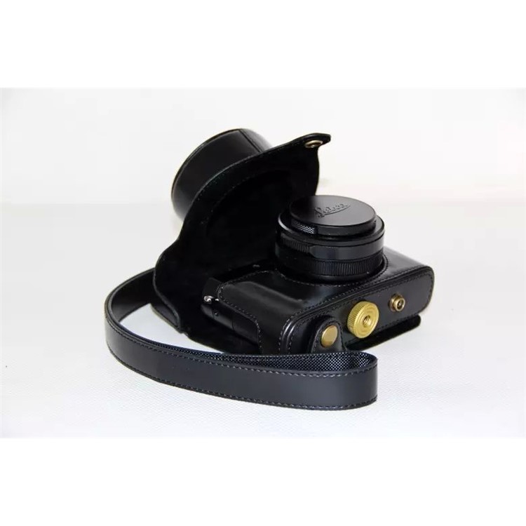 PU Leather Protective Camera Case + Strap for Leica D-LUX (Typ 109) Digital Camera - Black-6