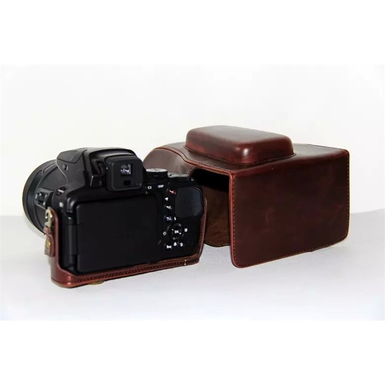 PU Leather Camera Protector Cover for Nikon Coolpix P900S - Coffee-5