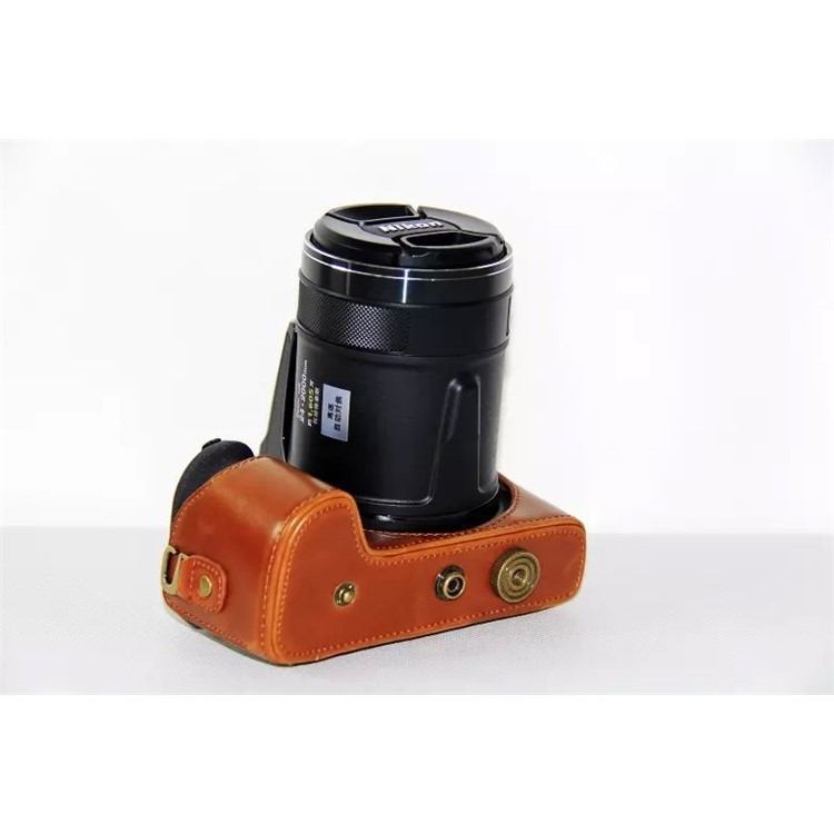 PU Кожаный Чехол Для Сумки Для Nikon Coolpix P900S - Коричневый-5