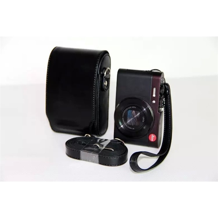 Universal PU Leather Camera Case + Strap for Leica / Panasonic / Fuji / Canon, Size: 11x6.5x3.5cm - Black-3