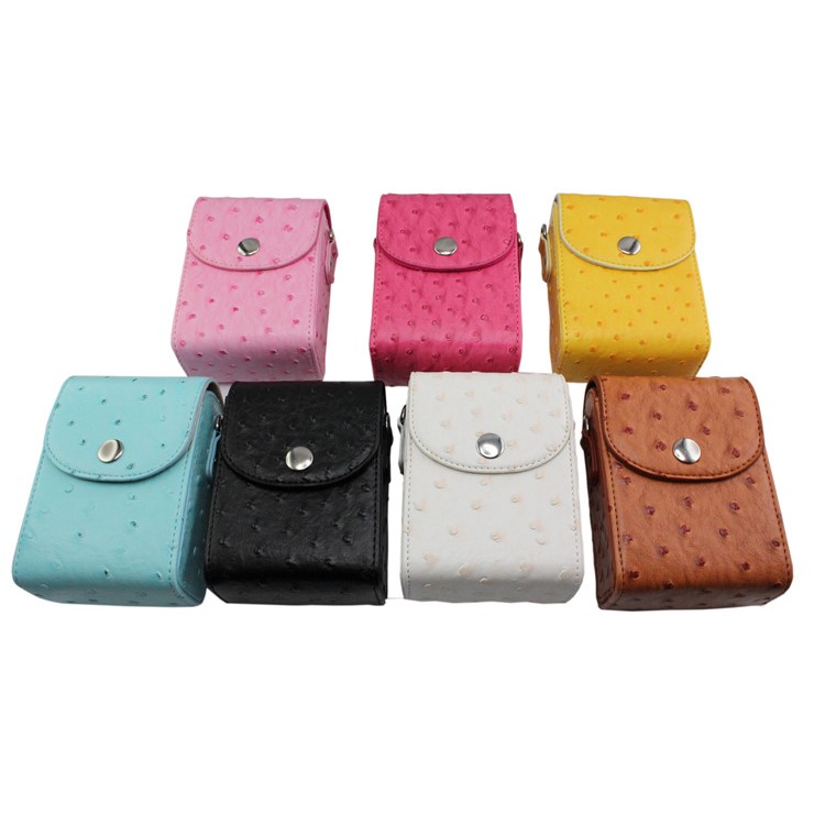 Ostrich Texture Vertical Flip Leather Case Single Shoulder Bag for Casio ZR1000/ZR1200/ZR1500/ZR3500 - Black-10