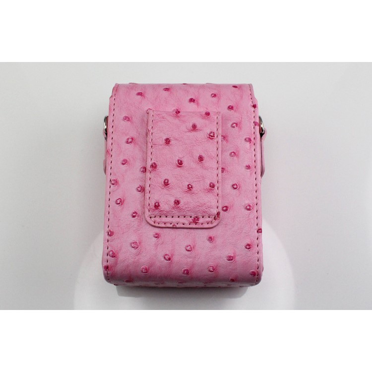Ostrich Texture Leather Vertical Flip Protective Pouch Case for Casio ZR1000/ZR1200/ZR1500/ZR3500 - Pink-2