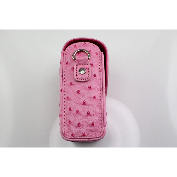 Ostrich Texture Leather Vertical Flip Protective Pouch Case for Casio ZR1000/ZR1200/ZR1500/ZR3500 - Pink-3