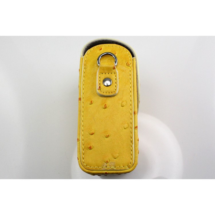 Ostrich Texture Leather Vertical Flip Portective Shoulder Bag for Casio ZR1000/ZR1200/ZR1500/ZR3500 - Yellow-3
