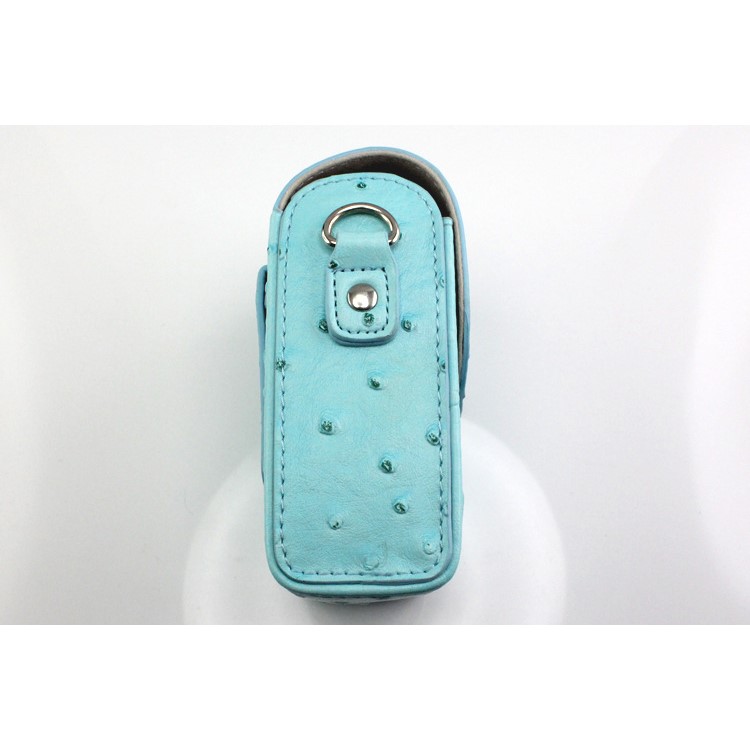 Ostrich Texture Vertical Flip Leather Protective Camera Case for Casio ZR1000/ZR1200/ZR1500/ZR3500 - Blue-3